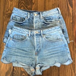 H&M JEAN SHORTS 2 pair